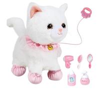 Jorzer Giocattoli per gatti per bambini Gatto robot interattivo con attivazione vocale e tattile con guinzaglio telecomandato Gattino parlante che cammina per ragazzi e ragazze Giochi giocattoli.
