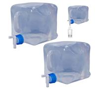 Jorzer Jug d'Acqua Pieghevole, 2 PCS 5L/1.3 Gallon Contenitore d'Acqua da Campeggio con contenitori di stoccaggio Portatile del Gusto con Manico per Zaino per Escursioni all'aperto.