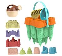 Jorzer Kit di Costruzione di di Sabbia, 14 Pezzi/Set Giocattoli da Spiaggia in plastica con Pala per stampi per di Sabbia, Giocattoli Sandbox Portatili per Bambini e Giochi.