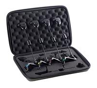 Jorzer Lucimento per morso di Pesca LED 4 Colori allarmi di Pesca indicatore morso Riutilizzabile Portatile con larna con Cerniera Allarme morso Allarme Pesca 4pcs.