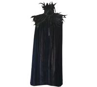 Jorzer Misterioso Mantello Nero, 70, 9 in Halloween Witch Cloak Velvet Simile a Un abbellimento del Collo a Tutta Lunghezza per Uomini, Donne Unisex Oorrificante Witch Cape Halloween Costumi
