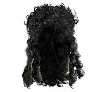 Jorzer Parrucca da Pirata Parrucche Lunghe e Ricci Costume da Pirata da Uomo Costume da Capitano Nero per Halloween Cosplay Party Men Captain Man Mens Halloween