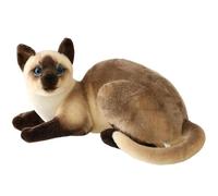 Jorzer Peluga di Gatto Siamese, 12 Pollici di bugia realistica Postura di Gatto Siamese Che Bambola Traspirante per la Pelle coccolone di Cotone Peluche di Cotone, Regali.