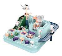 Jorzer Pista per Auto, Giocattoli di Avventura per Auto Pista da Corsa ABS City Rescue Playset con 4 Mini Giochi educativi prescolari per Ragazze di 3 Anni e più.Giocattoli e Giochi