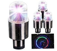 Jorzer Ruota per Bici Luci Pneumatici per Bici Sicurezza Impermeabile Trasmissione ad Alta Luce ad Alta Flash luci ranti per Moto per Moto Accessori per Biciclette 7 Colore