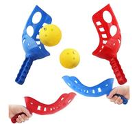 Jorzer Scoop Ball Il Gioco Scoop Ball Genitore-Figlio Include 4 Palette 2 Palline Giochi da Giardino per Famiglie con Picnic sulla Spiaggia Resistenti agli Urti per Bambini e Adulti.