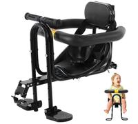 Jorzer Seggiolino per Bicicletta per Bambini con Montaggio Anteriore, con Cintura di Sicurezza, Schienale, poggiapiedi e Maniglia per Bambini da 2 a 5 Anni