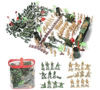 Jorzer Set di giocattoli della Seconda Guerra Mondiale Il set da gioco realistico per uomini dell'esercito armato fai-da-te include soldatini, carri armati, caserme e altre action figure pratiche