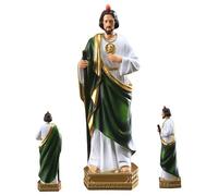 Jorzer Statua di Gesù in resina, statuette religiose di Gesù, 6,6 x 5,8 x 21,6 cm, statue cattoliche decorative per la scrivania di Natale