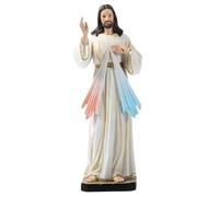 Jorzer Statua di Gesù in resina, statuette religiose di Gesù, 8,9 x 8,9 x 29,5 cm, statue cattoliche decorative per la scrivania di Natale