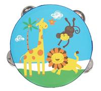 Jorzer Tamburello per Bambini Tamburello per Bambini Portatile in Legno con jingles in Metallo Tamburelli educativi per Facili da Suonare con Suono Chiaro per Giovani Musicisti Animali.