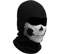 Jorzer Unisex Balaclava Maschera Full Face Mask Teschio Fantasma, Cappuccio Balaclava, Cosplay Di Halloween, Maschera Per Il Cosplay, Nera, Taglia Unica
