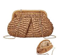 Jorzer Women Pagning Clutch Crossbody Cross Coffia Clutch Borse Pagning Clutch Borse Pallaco Punghe Borse intrecciata intrecciata per gambetto per le feste per matrimoni estate (kaki)