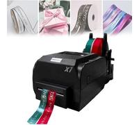 JOSBY Macchina da stampa per nastro digitale a 2 file, macchina da stampa per nastro satinato con supporto per nastro, larghezza 12-50 mm e precisione di stampa 200 Dpi e supporta oltre 50 lingue