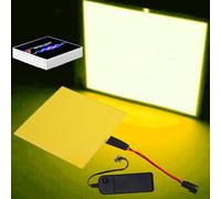 jose2015 10 x 10 cm EL Wire Lights, pannello elettroluminescente fai da te, retroilluminazione, 3 modalità con batteria per decorazioni fai da te (giallo)