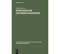 Josef Horovitz Koranische Untersuchungen (Copertina rigida)