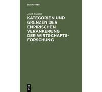 Josef Richter Kategorien Und Grenzen Der Empirischen Veranker (Copertina rigida)