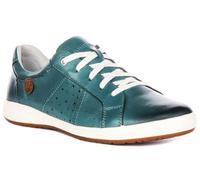 Josef Seibel Caren 01 Stringata In Pelle Donna Trainer Blu EU 36-42