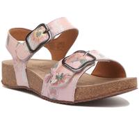 JOSEF SEIBEL Donna Tonga 62 Schiena Cinturino Fiori Stampa da Sandalo Rosa UK 4-