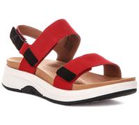 Josef Seibel Estelle 04 Regolabile Slip On Sandali da Donna IN Rosso EU37-41