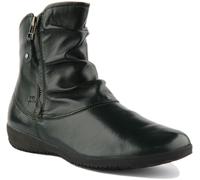 JOSEF SEIBEL Naly 24 Casual Zip Laterale Tacco con Zeppa IN Nero Taglia UK 3 - 8