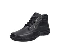 Josef Seibel New Anvers - Stivaletti stringati da uomo 84, larghezza K (extra larga), plantare intercambiabile, Nero , 42 EU X-Larga
