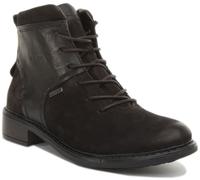 JOSEF SEIBEL Selena 50 Donna Pizzo Pelle Stivali Caviglia IN Nero Taglia UK 3 -