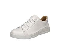 Josef Seibel Sneaker basse da uomo Cleve 02, larghezza G (normale), plantare intercambiabile, bianco, 44 EU