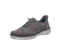 Josef Seibel Sneaker da uomo New Anvers.26, larghezza K (extra larga), plantare intercambiabile, Asphalt Kombi, 48 EU X-Weit