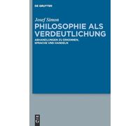 Josef Simon Philosophie als Verdeutlichung (Copertina rigida)