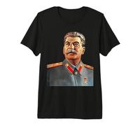 Josef Stalin Ritratto a Colori Maglietta Premium