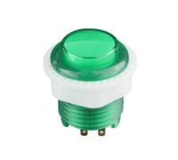Joselin 1PCS Pulsante A LED Illuminato con Luce da 24 mm per Console Giochi Arcade, Dado da 24 mm con A 4 Pin per Scheda di Ritardo Zero e Pezzi di Macchine Giochi Arcade B