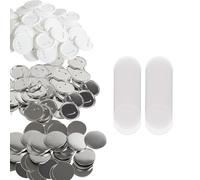 Joselin 200 Set di Parti di Bottoni Posteriori con Perno da 3 Pollici 75 mm per Macchine per La Creazione di Bottoni, Parti di Badge per Bottoni Rotondi DIY