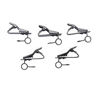 Josenidny 5 pz mini 7,5 mm microfono clip titolare cravatta collare clip pratico (nero)