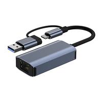 Josenidny Adattatore Ethernet Gigabit USB 3.0 USB C RJ45 Scheda di rete Extender Splitter
