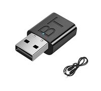 Josenidny Bluetooth 5.0 Trasmettitore Ricevitore Mini 3.5MM AUX Audio Adattatore Wireless Indicatore LED 2 in 1 Kit Auto Adattatore USB