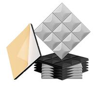 Josenidny - in schiuma fonoassorbente adesiva, confezione da 12 acustici in schiuma, 5,1 x 30,5 x 30,5 cm, per parete, studio, casa e ufficio