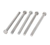 Josenidny M8 x 100 mm acciaio A2 completamente filettato vite testa esagonale bullone 5 pezzi