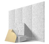 Josenidny Piastre acustiche autoadesive 12 confezioni,12 X 12 X 0,4 pollici insonorizzata,Piastra fonoassorbente per la casa,Grigio
