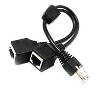 Josenidny splitter Ethernet RJ45 da 1 a 2 femmine per di rete Ethernet Super Cat5, Cat6, Cat7