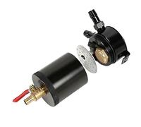 Josenidny Universal Oil Catch Can Serbatoio in alluminio a 2 porte con valvola di scarico Parti del serbatoio del carburante