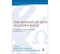 Josep Rius-Camps Jenny Read-Heimerdi The Message of Acts in Codex B (Tascabile)