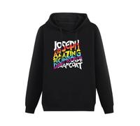 Joseph And The Amazing Technicolor Dreamcoat Tour Logo Hoody Unisex Long Sleeve Hooded with Pocket Black S