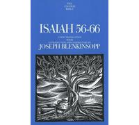 Joseph Blenkinsopp Isaiah 56-66 (Copertina rigida)