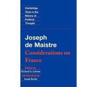 Joseph de Maistre Maistre: Considerations on France (Tascabile)
