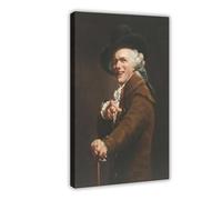 Joseph Ducreux - Ritratto de l'artiste Sous Les Traits D'un Moqueur (meme divertente), poster decorativo da parete per famiglia, bar, ristorante, garage, caffetteria, cartello artistico