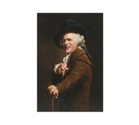 Joseph Ducreux - Ritratto de l'artiste Sous Les Traits D'un Moqueur (meme divertente), poster decorativo da parete per famiglia, bar, ristorante, garage, caffetteria, cartello artistico