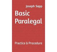 Joseph E Sapp Jd Basic Paralegal (Tascabile)
