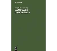 Joseph H. Greenberg Language Universals (Copertina rigida)