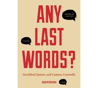 Joseph Hayden Any Last Words? (Tascabile)